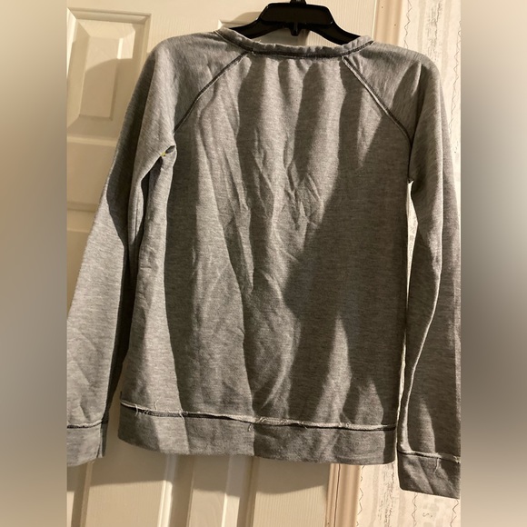 Ladies Size Small Rewind Gray and White Lace  Sweatshirt - Picture 2 of 10